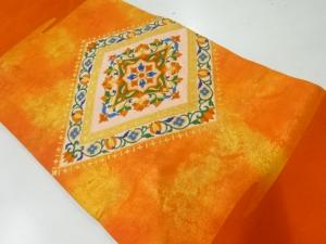 リサイクル　菱華紋模様織出し名古屋帯